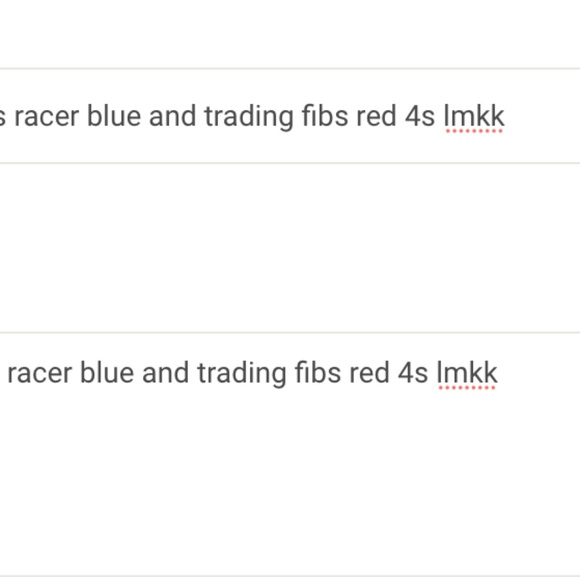 Trading my blue suede 5s racer blue and trading fibs red 4s lmkk - Picture 2 of 2